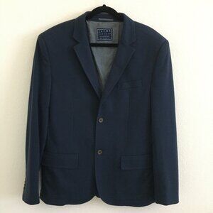 JACHS New York Sports Jacket Blazer Mens Size Medium Navy Blue Single Button
